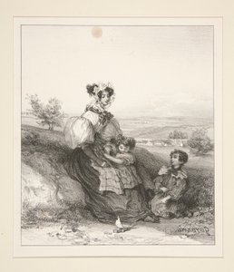 La giovane madre da Paul Gavarni