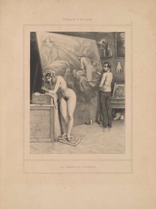 La moglie del pittore, dalla serie Scene di vita intima da Paul Gavarni
