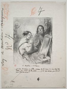 Il mantello di Arlecchino: Eh bien! Tu verra, ma fille..., 1852 da Paul Gavarni