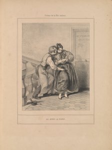 Le guet-apens, dalla serie Scènes de la vie intime da Paul Gavarni