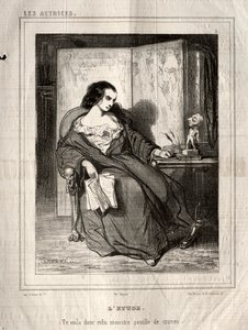 Le Attrici: Lo Studio, 1843 da Paul Gavarni