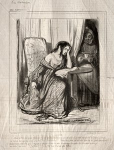 Les Actrices: Le Rôle, 1843 da Paul Gavarni
