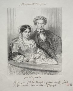 Masques et visages: Paric, par-la: Phèdre al Théâtre-Français Debut di M. Paul de Trois-Etoiles nel ruolo di Ippolito da Paul Gavarni