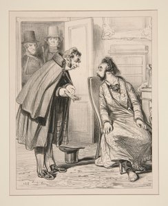 Mr Isidor facendo il galante presso la donna di