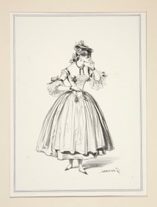 NUOVO COSTUME DI GAVARNI eseguito da Babin da Paul Gavarni