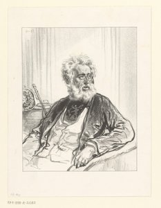 Vecchio con barba bianca e occhiali da Paul Gavarni