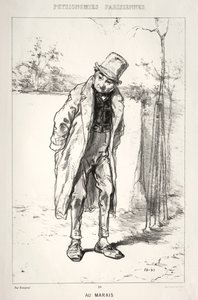 Fisionomie parigine: Au Marais, 1869 da Paul Gavarni