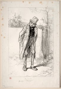 Physionomies Parisiennes: Au Marais. Ici, Azor! ici!, 1857-58 da Paul Gavarni