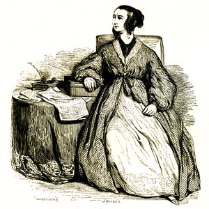 Donna politica (incisione da Paul Gavarni