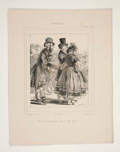 Prete un peu ta voleuse, vieux, pour un leger galop da Paul Gavarni