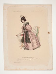 TOILETTE DU SOIR. Cappello di velluto da Paul Gavarni