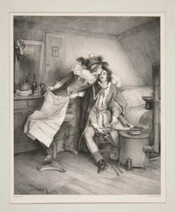 UN SOUPER DE CARNAVAL, - UNA CENA DOPO UNA MASCHERATA da Paul Gavarni