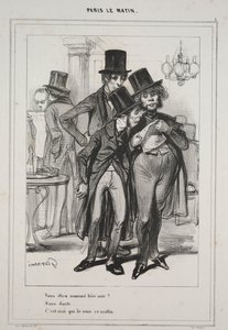 Vous étiez nommé hier soir..., dalla serie Paris Le Matin, 1839 da Paul Gavarni