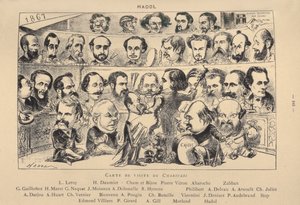 Carte de visite du Charivari, 1867 da Paul Hadol