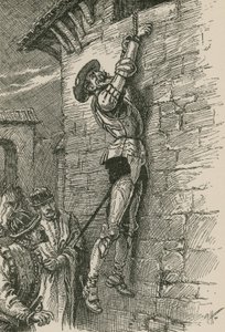 Sarebbe inevitabilmente caduto a terra, se il suo polso non fosse stato saldamente legato alla corda da Paul Hardy
