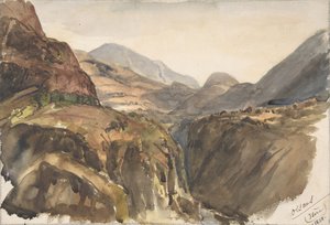 Vista della montagna a Oisans Isère, 1858