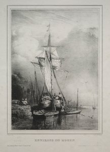 Sei marines: dintorni di Rouen, Francia, 1832 da Paul Huet