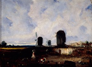 Mulini a vento sulle pianure di Montrouge, c.1820