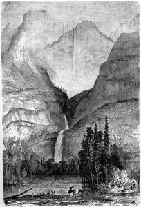 Cascate di Yosemite, California da Paul Huet