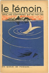 Copertina della rivista The Temoin, satirico a colori, 21 aprile 1935 da Paul Iribe