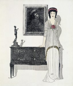 Creazione di Paul Poiret da Les Dresses de Paul Poiret, disegno di Paul Iribe. 1908 da Paul Iribe
