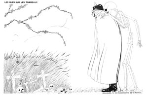 La morte che dice al Kaiser Guglielmo che non mangerà mai pane fatto con grano cresciuto sui cadaveri e sulle tombe dei soldati francesi, 13 aprile 1916