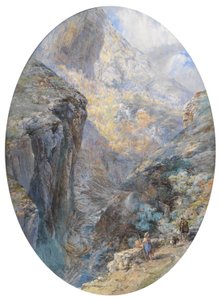 Vicino ad Amalfi, La Vallée des Moulins, 1864 da Paul Jacob Naftel