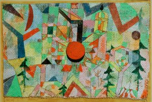Castello con sole al tramonto da Paul Klee