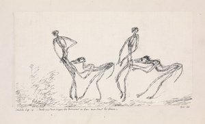 Candido, capitolo 16. Mentre due scimmie li seguivano mordendogli le natiche, 1911 da Paul Klee