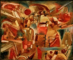 Paesaggio roccioso (con palme e pini) da Paul Klee
