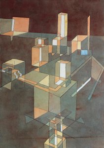 Città italiana di Paul Klee (1879-1940), acquerello su carta Ingres, 34x23 cm