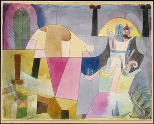 Paesaggio con colonne nere. 1919 da Paul Klee