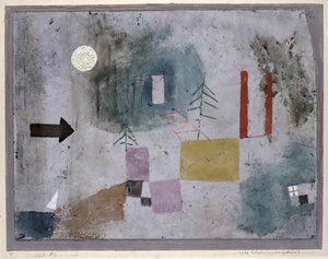 Passando accanto a pilastri rossi da Paul Klee