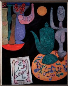 Natura morta su sfondo nero da Paul Klee
