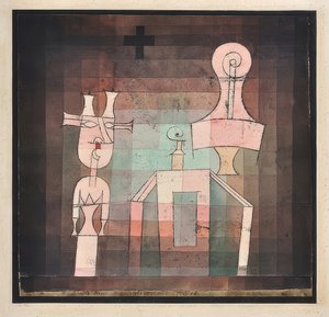 Natura morta con sculture da Paul Klee