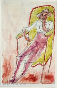 Giovane donna in poltrona