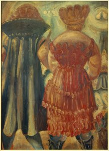Donne in piedi di spalle