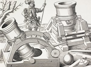Mortai del XVI secolo su carrelli mobili. da Paul Lacroix