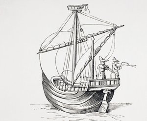 Una nave a vela del XV secolo.