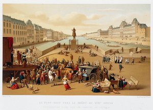 Le Pont Neuf verso la metà del XVII secolo, "XVII secolo - Istituzioni: usi e costumi, Francia 1590-1700" di Paul Lacroix