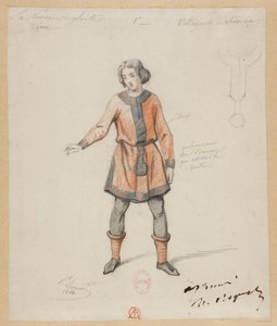 Gounod - La monaca insanguinata - Quattro modelli di costume di Paul Lormier - 1. Villano boemo da Paul Lormier