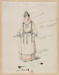 Gounod - La monaca insanguinata - Quattro modelli di costume di Paul Lormier - 2. Villano boemo da Paul Lormier