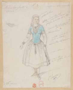 Gounod - La monaca sanguinaria - Quattro modelli di costumi di Paul Lormier - 3. Contadina boema