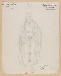 Gounod - La monaca sanguinaria - Quattro modelli di costumi di Paul Lormier - 4. Agnese, figlia del barone Moldaw da Paul Lormier