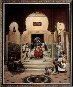 Le danzatrici orientali (danza del ventre) in un harem che distraggono un pascià da Paul Louis Bouchard