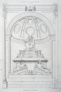 Monumento funebre di Papa Paolo III (Farnese), incisione da Il Vaticano e la Basilica di San Pietro