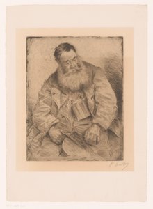 Ritratto di un uomo seduto con barba da Paul Mathey (signed by artist)