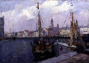 Il porto di Ostenda da Paul Mathieu