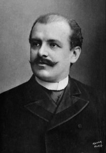 Jean de Reszke (1850-1935), cantante polacco fotografato da Paul Nadar tra il 1885 e il 1900, estratto dalla collezione Felix Potin, 500 celebrità contemporanee, cantanti d