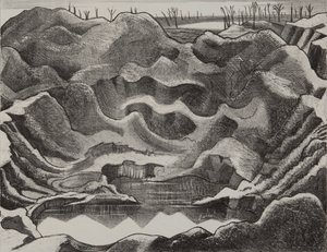 Il cratere della miniera, collina 60, saliente di Ypres
